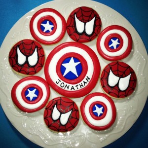 Super Hero Birthday Cookies