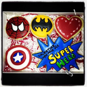 Super Hero Cookies Valentine Gift Box