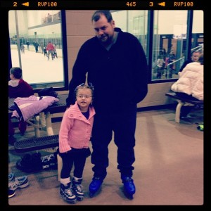 Averie and Daddy are Ready to Ice Skate