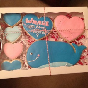 Whale you be my valentine Cookies