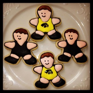 Iowa Hawkeyes Wrestling Cookies