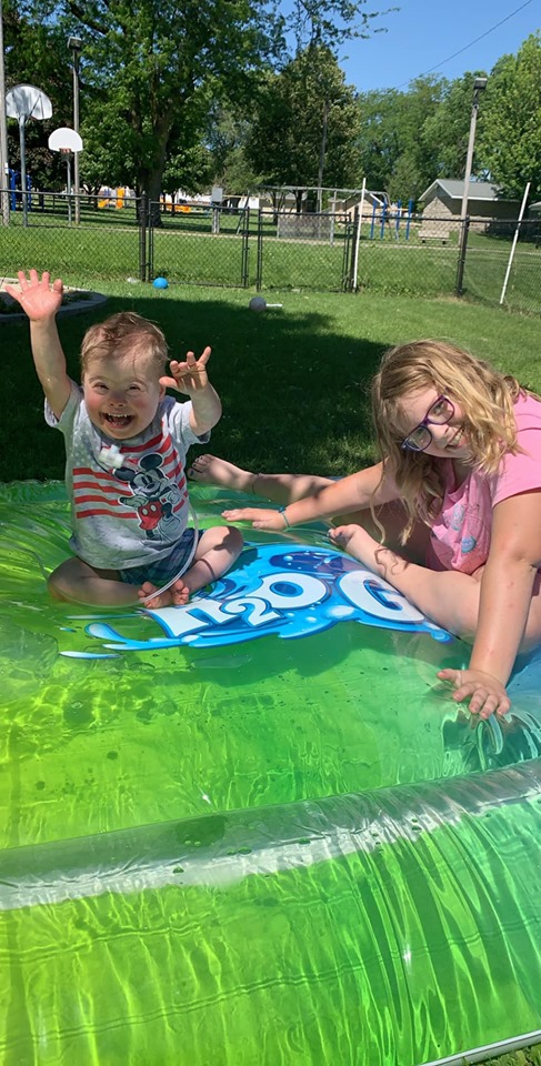 Water Play for a Trached Kid