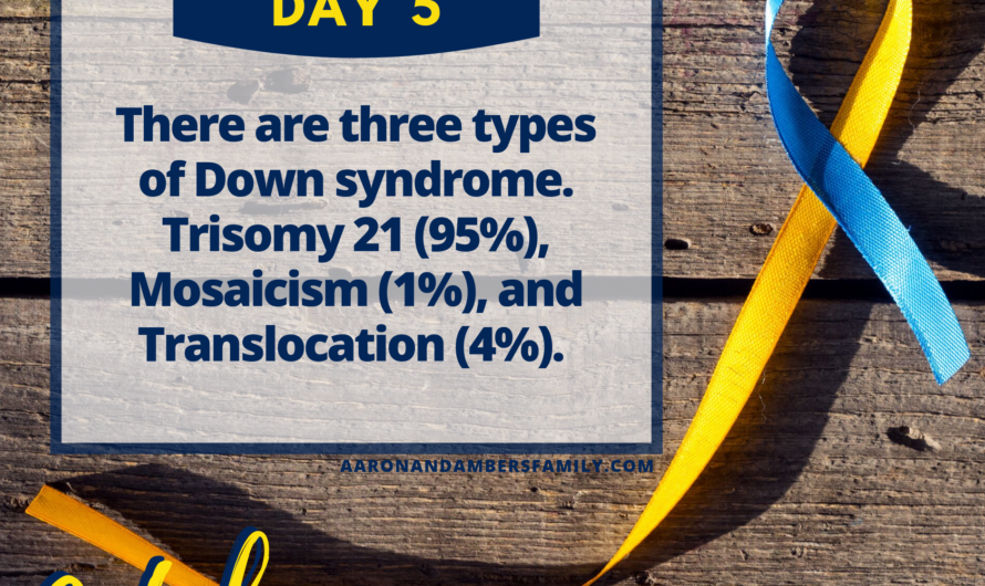 Different types of Down Syndrome – Down Syndrome Awareness Month – Day 5