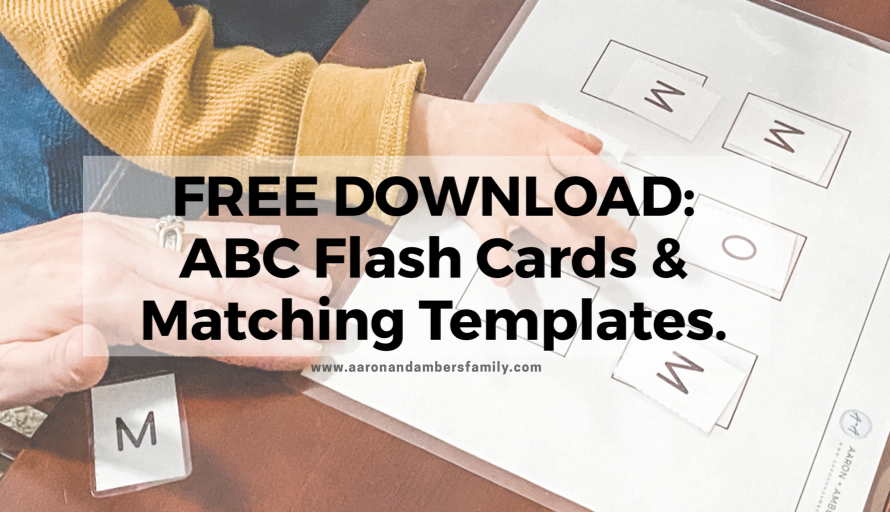 Free Download: Letter Flash Cards & Word Matching Templates