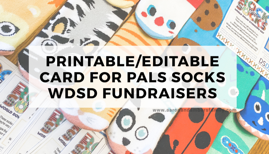 Free Canva Template: DSDN PALS Socks Printable Cards