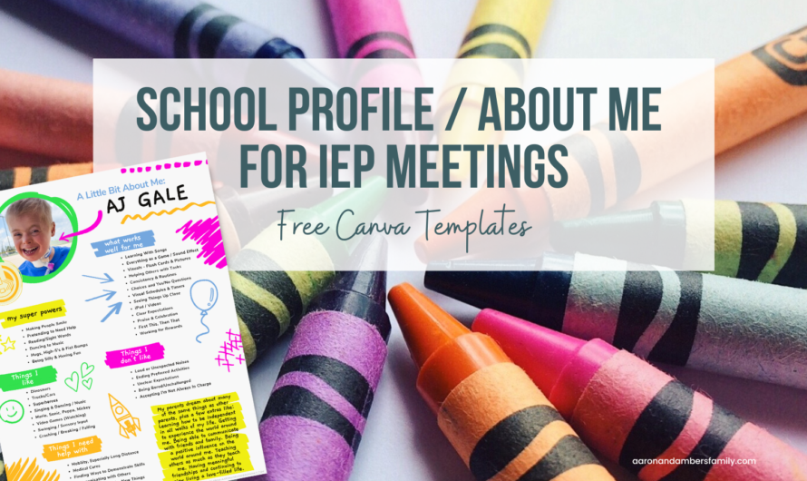 One Page Profile for IEP Meetings (Free Template!)